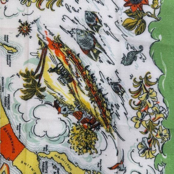 Green Bermuda Map Bandana - Picture 3 of 8